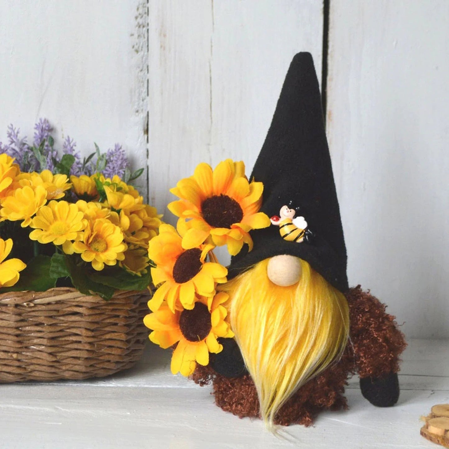 Bumble Bee Gnomes Plush World Bee Day Scandinavian Swedish Spring Decorations Honey Bee Home Decor Elfs Faceless Doll Gift