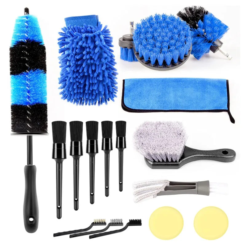 Electric Drill Brush Attachment Set Power Scrubber Brush Car Polisher Kitchen Bathroom Cleaning Tool Car Detailig Brushes