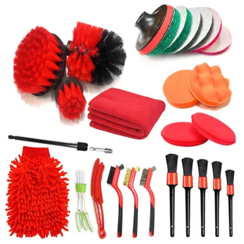 Electric Drill Brush Attachment Set Power Scrubber Brush Car Polisher Kitchen Bathroom Cleaning Tool Car Detailig Brushes