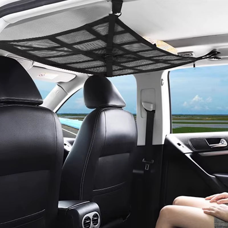Car Ceiling Cargo Net Multifunctional Hanging Storage Organizer with Large Capacity for Convenient Storage of Car Ceiling Net
