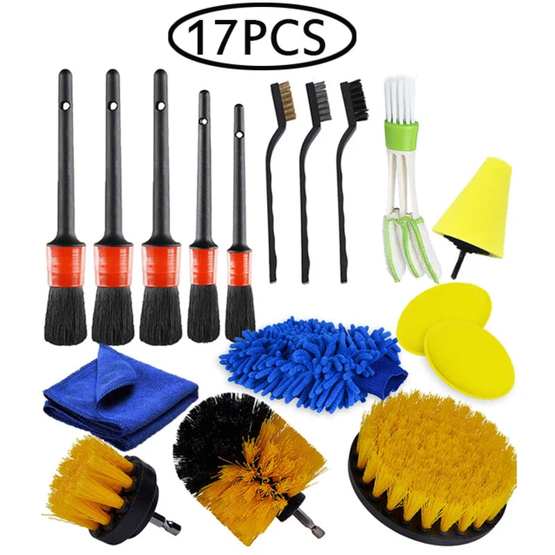 Electric Drill Brush Attachment Set Power Scrubber Brush Car Polisher Kitchen Bathroom Cleaning Tool Car Detailig Brushes