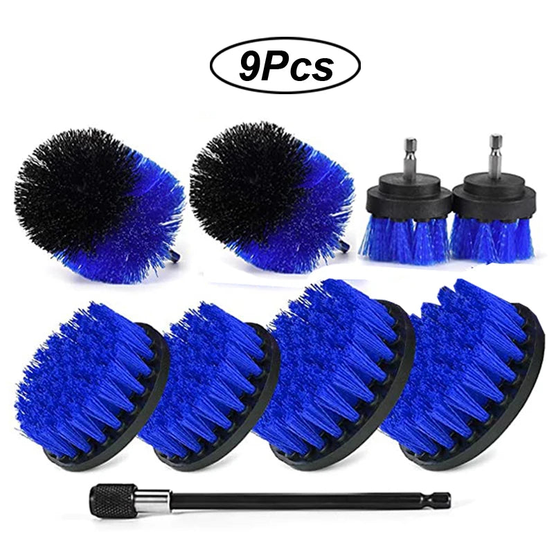 Electric Drill Brush Attachment Set Power Scrubber Brush Car Polisher Kitchen Bathroom Cleaning Tool Car Detailig Brushes