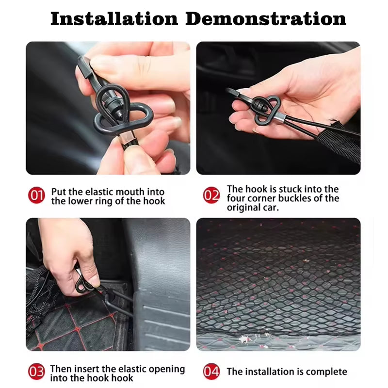 Luggage Net Holder Accessory for Citroen Basalt CC26 2024-2026 Trunk Storage Mesh Auto Organizer Elastic String Net Pocket Bag