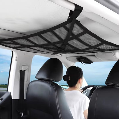 Car Ceiling Cargo Net Multifunctional Hanging Storage Organizer with Large Capacity for Convenient Storage of Car Ceiling Net