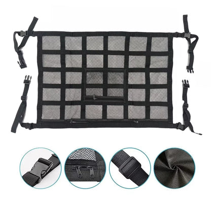 Car Ceiling Cargo Net Multifunctional Hanging Storage Organizer with Large Capacity for Convenient Storage of Car Ceiling Net
