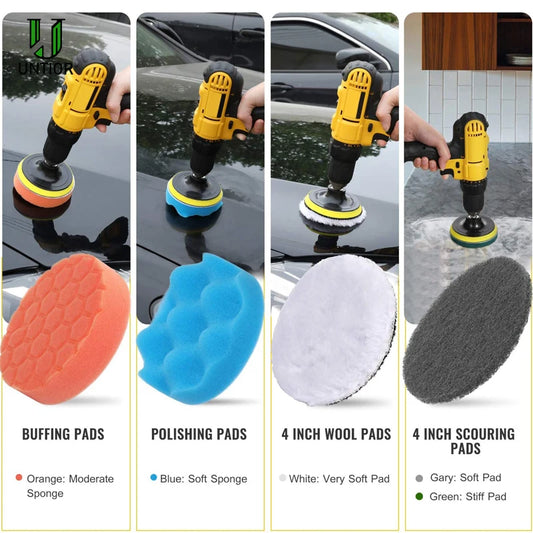 Electric Drill Brush Attachment Set Power Scrubber Brush Car Polisher Kitchen Bathroom Cleaning Tool Car Detailig Brushes