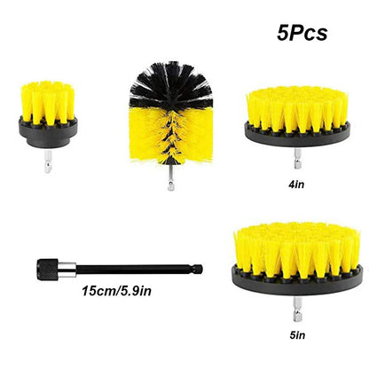 Electric Drill Brush Attachment Set Power Scrubber Brush Car Polisher Kitchen Bathroom Cleaning Tool Car Detailig Brushes