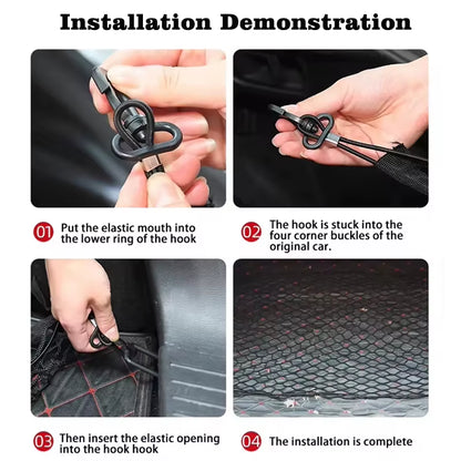 Luggage Net Holder Accessory for Citroen Basalt CC26 2024-2026 Trunk Storage Mesh Auto Organizer Elastic String Net Pocket Bag