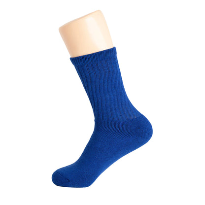 Royal Blue Crew Socks for Women – 3 Pairs, Soft Cotton, Breathable & Cushioned for All-Day Comfort, Shoe Size 5-10